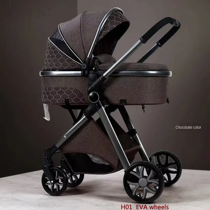 New 3 in 1 Baby Stroller High Landscape Carriage Light Newborn Pram Shock Proof Two Way 2 in 1 Kid Car Baby Comfort Cart 2025