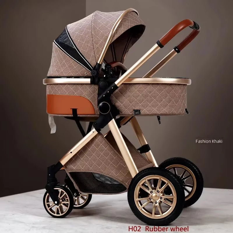 New 3 in 1 Baby Stroller High Landscape Carriage Light Newborn Pram Shock Proof Two Way 2 in 1 Kid Car Baby Comfort Cart 2025