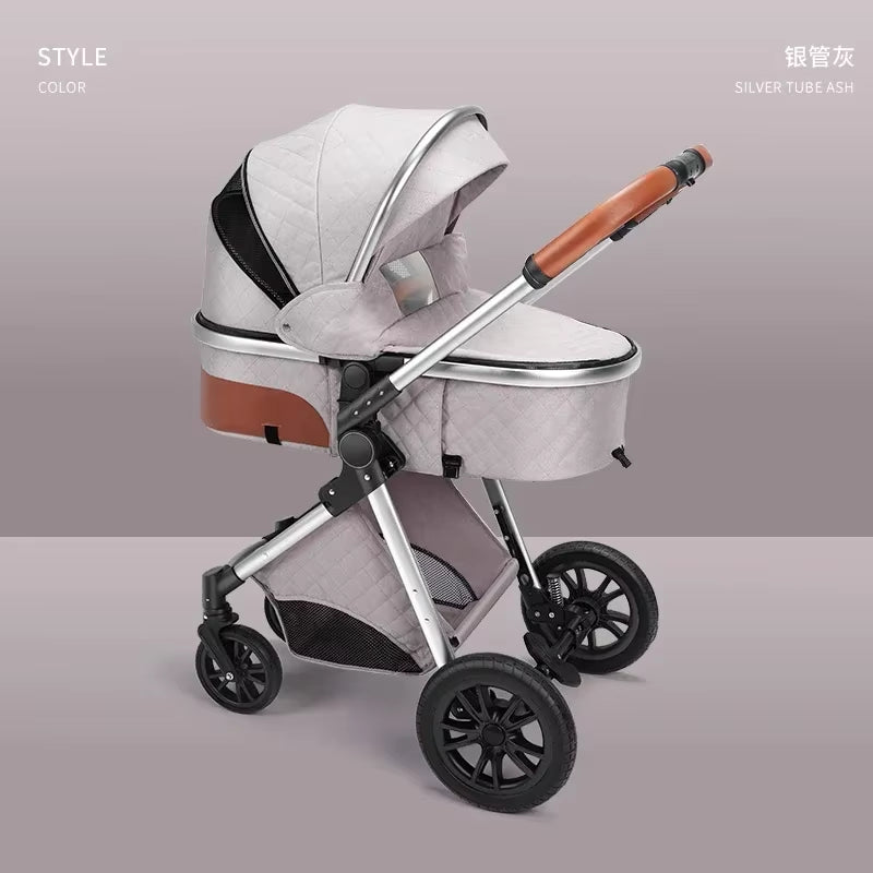 New 3 in 1 Baby Stroller High Landscape Carriage Light Newborn Pram Shock Proof Two Way 2 in 1 Kid Car Baby Comfort Cart 2025