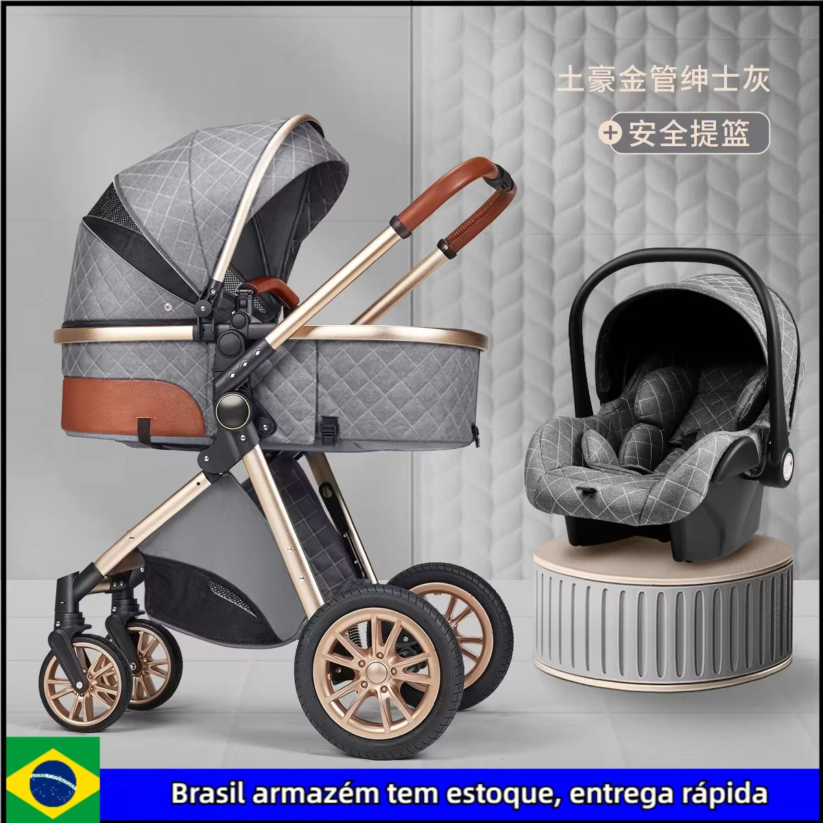 New 3 in 1 Baby Stroller High Landscape Carriage Light Newborn Pram Shock Proof Two Way 2 in 1 Kid Car Baby Comfort Cart 2025