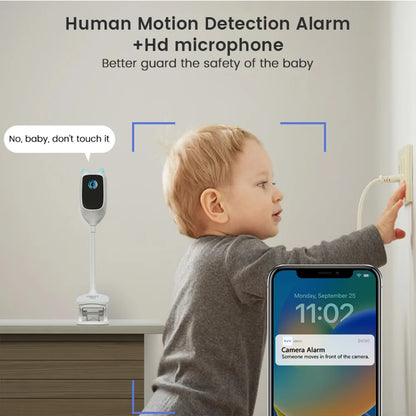 4MP 2K Wifi Indoor High-Definition Crying Detection Baby Monitor Full-Color Night Vision 360 Degree Rotating Network Camera