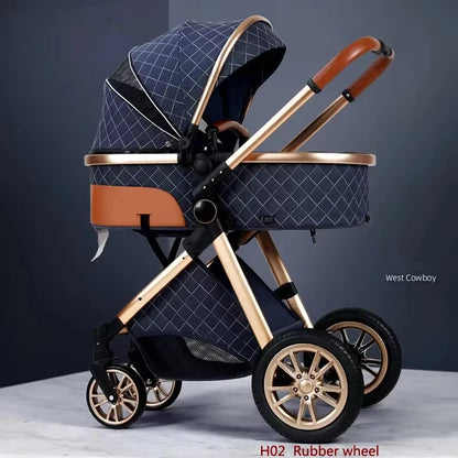 New 3 in 1 Baby Stroller High Landscape Carriage Light Newborn Pram Shock Proof Two Way 2 in 1 Kid Car Baby Comfort Cart 2025