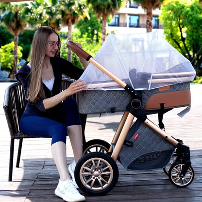 New 3 in 1 Baby Stroller High Landscape Carriage Light Newborn Pram Shock Proof Two Way 2 in 1 Kid Car Baby Comfort Cart 2025