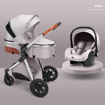 New 3 in 1 Baby Stroller High Landscape Carriage Light Newborn Pram Shock Proof Two Way 2 in 1 Kid Car Baby Comfort Cart 2025