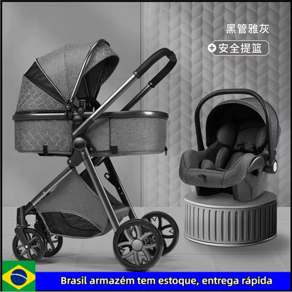 New 3 in 1 Baby Stroller High Landscape Carriage Light Newborn Pram Shock Proof Two Way 2 in 1 Kid Car Baby Comfort Cart 2025