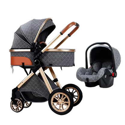 New 3 in 1 Baby Stroller High Landscape Carriage Light Newborn Pram Shock Proof Two Way 2 in 1 Kid Car Baby Comfort Cart 2025