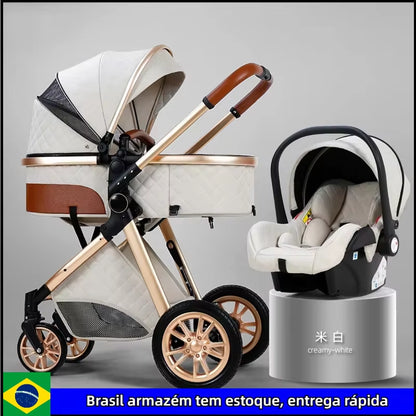 New 3 in 1 Baby Stroller High Landscape Carriage Light Newborn Pram Shock Proof Two Way 2 in 1 Kid Car Baby Comfort Cart 2025