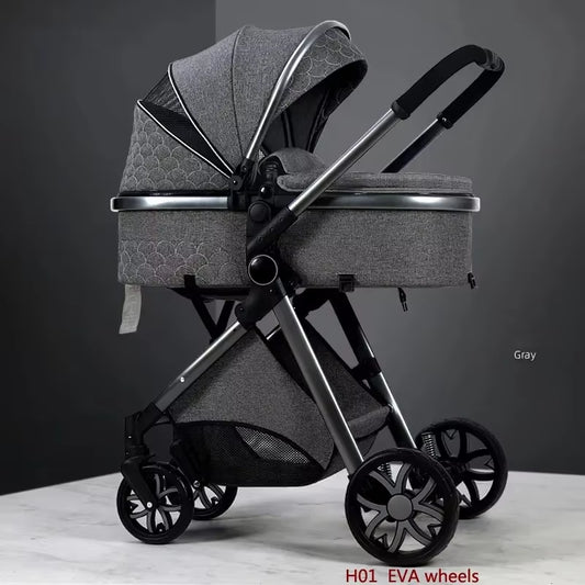 New 3 in 1 Baby Stroller High Landscape Carriage Light Newborn Pram Shock Proof Two Way 2 in 1 Kid Car Baby Comfort Cart 2025